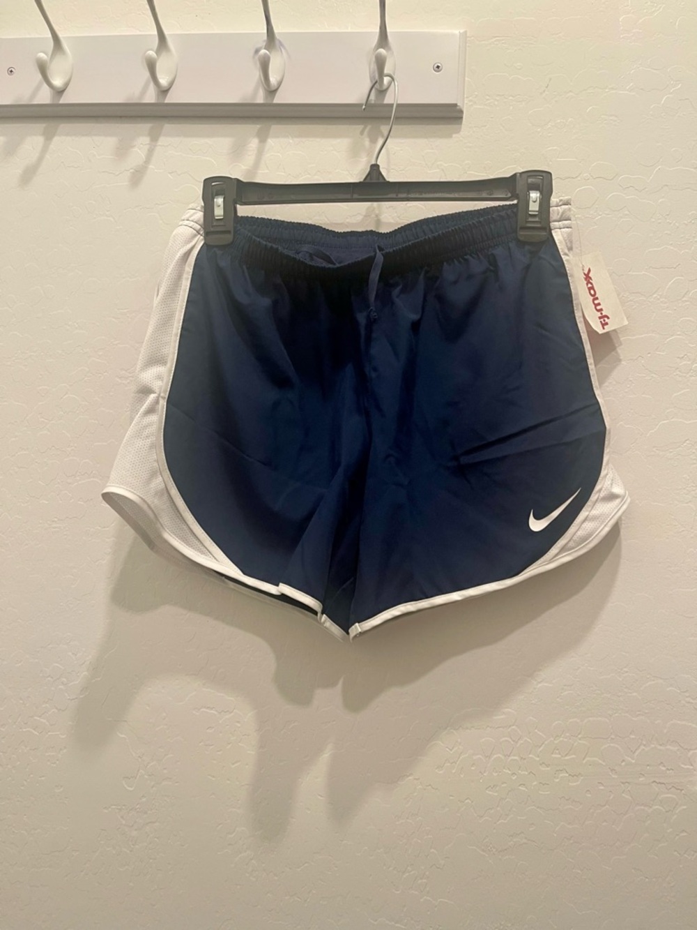 Nike Women's Navy and White Running Shorts